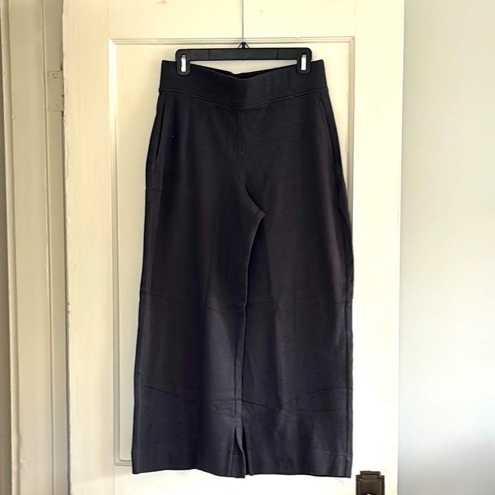 Pact Organic, charcoal Wide-Leg travel pants
